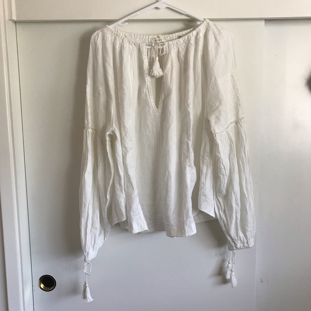 NWT Doen Source Embroidery Top in Salt